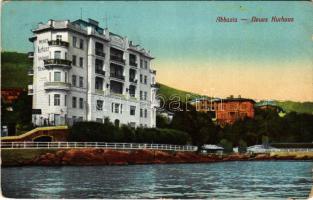 1911 Abbazia, Opatija; Neues Kurhaus / spa (kopott sarok / worn corner)