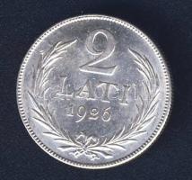Lettország 1926. 2L Ag T:2 pici ph