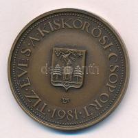 Lapis András (1942-) 1981. &quot;10 éves a Kiskőrösi Csoport / Petőfi szülőháza&quot; kétoldalas bronz emlékérem (42,5mm) T:UNC Adamo KK2