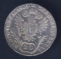 Ausztria/magyar verdejel 1805E 20Kr Ag II.Ferenc T:3