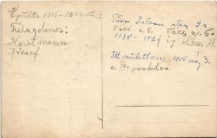 Budapest V. Hartmann palota, Kiss Ferenc, Heller Gedeon, Várady Béla, Krausz Gyula üzlete, Turul biz...