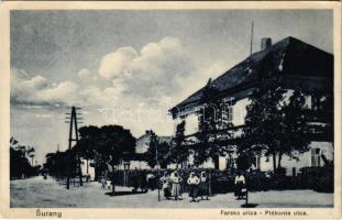 1938 Nagysurány, Velké Surany; Farská ulica / Plébánia utca. Schulcz kiadása / street view (EK)