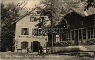 1918 Weiz, Weizklamm; F. Keller's Gasthaus zum Felsenkeller (vorm. Ebner's)