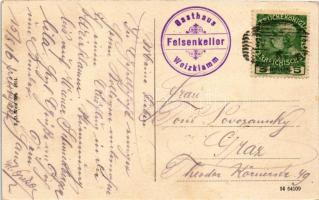 1918 Weiz, Weizklamm; F. Keller's Gasthaus zum Felsenkeller (vorm. Ebner's)