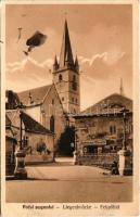 1931 Nagyszeben, Hermannstadt, Sibiu; Podul suspendat / Liegenbrücke / Fekvőhíd, Andreas Barth üzlete / bridge, shop (fl)