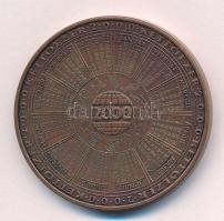 2000. "MÉE köszönti az Államalapítás ezredik évfordulóját" kétoldalas bronz naptárérem (42...