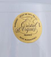 Francia ólomkristály 4 személyes whisky pohár szett, dobozában. Jelzett, hibátlan, m: 8,5 cm