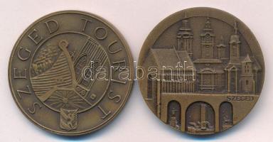 Lapis András (1942-) DN Szeged / Szeged Tourist kétoldalas bronz emlékérem (42,5mm) + Szeged Tourist / Csongrád bronz emlékérem (42,5mm) T:AU