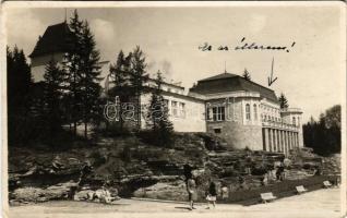 1933 Felsőzúgó-fürdő, Ruzsbachfürdő, Bad Ober Rauschenbach, Kúpele Vysné Ruzbachy; fürdő étterem / spa restaurant. photo (EK)