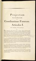 Projectum articulorum de coordinatione fororum per regnicolarem juridicam deputationem articulo 67. ...