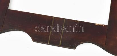 Szecessziós dekoratív képkeret pár, fém berakásokkal, kopással, 64x39 cm