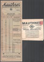 cca 1930 Mauthner mag 3 db reklám nyomtatvány