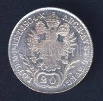Ausztria/magyar verdejel 1804B 20Kr Ag II.Ferenc T:2 juszt