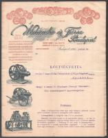 1912 Wohanka és társa motorgyár fejléces számla