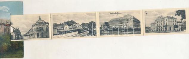 1932 Zólyom, Zvolen; Zámok / vár. leporellólap 10 képpel, közte vasútállomás / castle. leporellocard...