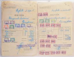 cca 1940-1958 Kb 180 darabos okmány gyűjtemény, borsodi vonatkozású iratokkal, klf kiadások, gyűrűs berakóban