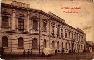 1909 Ungvár, Uzshorod, Uzhhorod, Uzhorod; Pénzügyi palota. W.L. 382. / Financial Palace (kopott sarkak / worn corners)