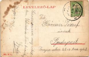 1909 Ungvár, Uzshorod, Uzhhorod, Uzhorod; Pénzügyi palota. W.L. 382. / Financial Palace (kopott sark...