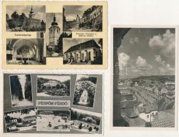 3 db RÉGI erdélyi város képeslap vegyes minőségben / 3 pre-1945 Transylvanian town-view postcards in mixed quality