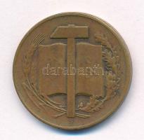 1938. "Szálasi Ferenc 1938. / 1940. IX. 16." kétoldalas bronz emlékérem (27mm) T:XF