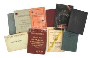 cca 1900-1950 11 db klf igazolvány, tagsági könyv