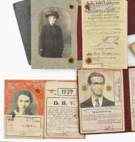 cca 1900-1950 11 db klf igazolvány, tagsági könyv