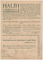 Mechanische Leinenweberei Leopold Wlcek in Nachod, Böhmen / Czech mechanical linen weaving mill, fac...
