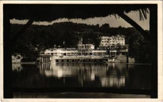 1942 Szovátafürdő, Baile Sovata; Medve-tó. Körtesi Károly fényképész felvétele és kiadása / Lacul Ursu / lake (EK)