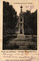 1905 Gyulafehérvár, Karlsburg, Alba Iulia; Losenau emlékmű a várban. Schäser Ferenc fénynyomdai műintézete kiadása / Losenau-Monument in der Festung / monument in the castle (fa)