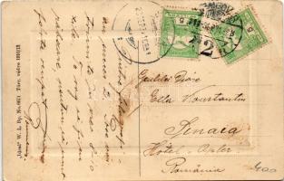 1911 Temesvár, Timisoara; A szabályozott Béga csatorna új hídja, villamosok. Ideal W.L. Bp. No. 6671...