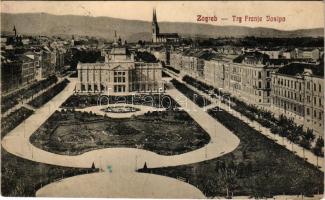 1912 Zagreb, Zágráb; Trg Franje Josipa / square. W.L. Bp. 1601. (fl)