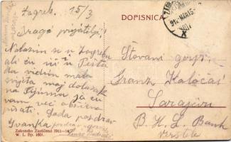 1912 Zagreb, Zágráb; Trg Franje Josipa / square. W.L. Bp. 1601. (fl)