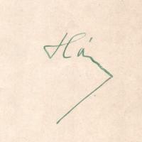 1942 Hóman Bálint (1885-1951) vallás- és közoktatásügyi miniszter aláírása egy galántai állami polgá...