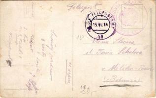 1914 Auf den Krieg! / Első világháborús osztrák-magyar katonák indulnak a harctérre a vasútállomásró...