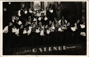 1940 Budapest VII. Café Ostende kávéház, belső, Rajkó cigány zenekar. Faragó László Artistica Foto (fa)