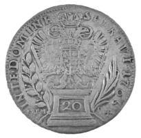 1765BB / EVM-D 20kr Ag "Lotharingiai Ferenc" (6,40g) T:XF,VF / Hungary 1765BB / EVM-D 20 K...