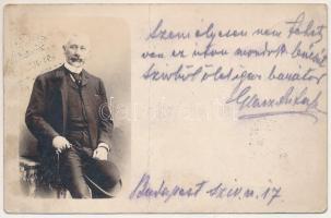 1901 Glatz (Glacz) Antal Bihar megye főispánja és saját levele Bary József debreceni kir. táblai bíró úrnak (tiszaeszlári vérvádper vizsgálóbírója). photo (fa)