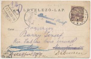 1901 Glatz (Glacz) Antal Bihar megye főispánja és saját levele Bary József debreceni kir. táblai bír...