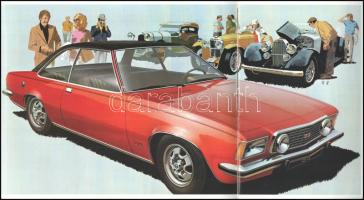 cca 1970 Opel Commodore luxusautó képes reklám nyomtatvány 18 p