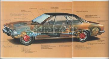 cca 1970 Opel Commodore luxusautó képes reklám nyomtatvány 18 p