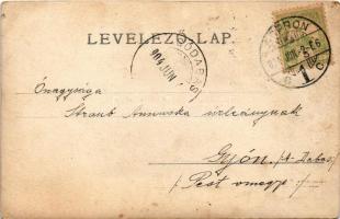 1904 Sopron, katonatiszt akrobatikus mutatvány közben. photo (apró szakadás / tiny tear)