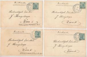 1904 Giuseppe Verdi: Ernani - 11 db régi képeslap "SMYRNA Österreichische Post I." bélyegz...