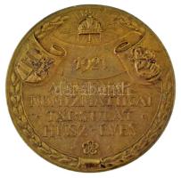 1921. "A Magyar Numizmatikai Társulat húsz éves / A Béke harmadik évében" kétoldalas arano...