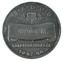 1948. "MADOS - III/M. o. III. Csapatbajnokság" Zn díjérem tokban (40mm) T:AU