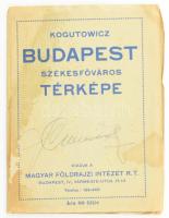 1935 Budapest székesfőváros térképe. A térképe tervezte és rajzolta: Kogutowicz Manó. Utcajegyzékkel...