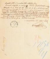 1875 Kötelezvény 37,5 Ft illetékbélyeggel