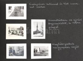 1938/1939 cca 180 darab kisméretű fotó, közte érsekújvári képekkel, helyi látványosságokkal, albumba...
