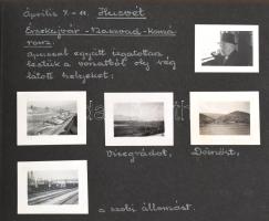 1938/1939 cca 180 darab kisméretű fotó, közte érsekújvári képekkel, helyi látványosságokkal, albumba...