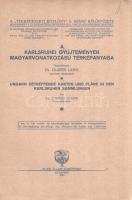 A Karlsruhei Gyűjtemények magyarvonatkozású térképanyaga. Összeállította: Glaser Lajos. Budapest, 1933. Magyar Királyi Állami Térképészet (ny.) 1 t. (kihajtható címkép: a Csallóköz és Szigetköz régi térképe) + 136 p. A Térképészeti Közlöny különfüzeteiben a Közlöny törzsanyagába terjedelmi okok miatt be nem illeszthető, ám térképészet-történeti, térképészet-elméleti szempontból számottevő, nagy terjedelmű tanulmányok jelentek meg. Különfüzetünk térképészeti szakbibliográfia. Mint az közismert, a korábbi, csakis hallomás alapján készült térképkészítést a XVII. századtól egy egészen más hagyomány váltotta fel: az olasz topográfusok és erődmérnökök magyarországi megjelenésével a hadászati céllal készített térképek immár precíz munkával, topográfiai mérések alapján készültek el. A török kor második évszázadában készült császári térképek egy része a bécsi Hadi Levéltárba került, egy jelentős részük viszont a visszahódító háborúkban jelentős szerepet vivő badeni őrgróf családjának levéltárába. Több éves levéltári munkával készült térkép-bibliográfiánk az őrgrófi család birtokába került török kori magyarországi vonatkozású térképeket katalogizálja. A címoldalon régi tulajdonosi bejegyzés. (A ,,Térképészeti Közlöny" 6. számú különfüzete.) Fűzve, feliratozott kiadói borítóban. Jó példány.