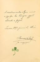 1892/1893 Díszes csatos emlékkönyv, kassai bejegyzésekkel, rajzolt tájképpel